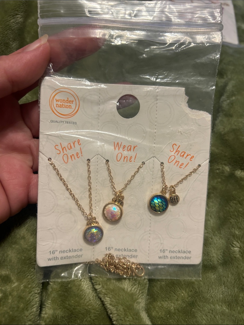 Wonder Nation Gold-Tone Mermaid Pendant Necklace Set - Multi Color